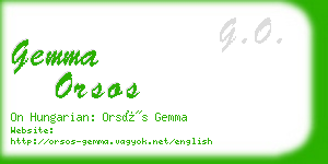gemma orsos business card
